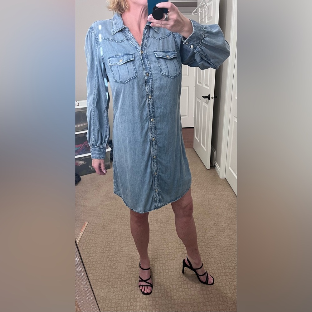 Denim Blue Midi Dress